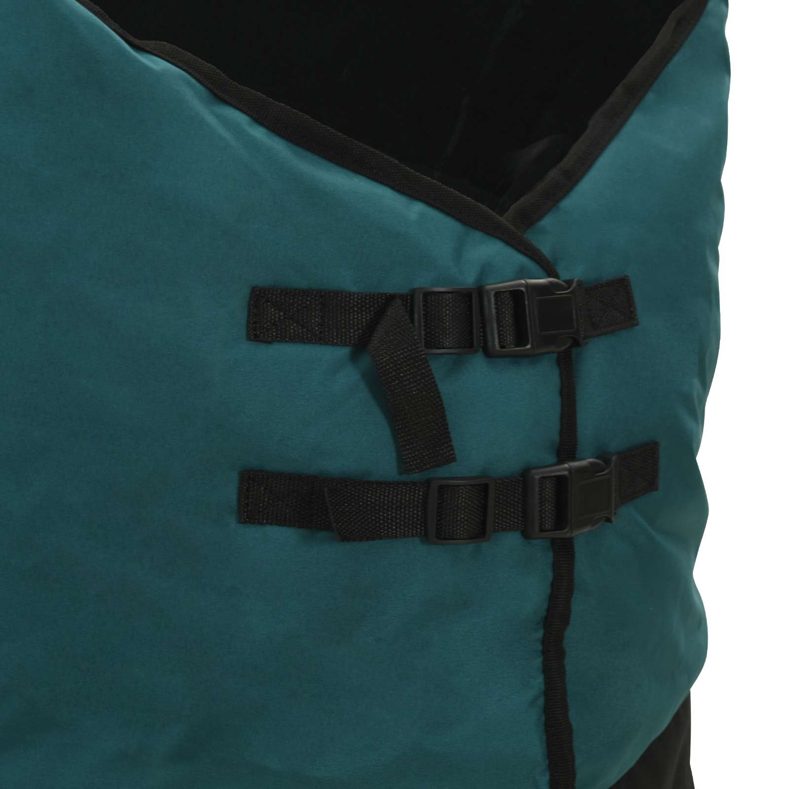 Pferdedecke Dunkelgrün und Schwarz 155 cm Polyester
