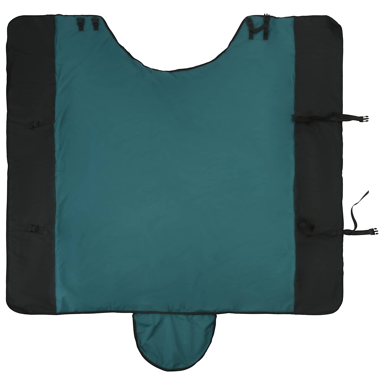 Pferdedecke Dunkelgrün und Schwarz 155 cm Polyester