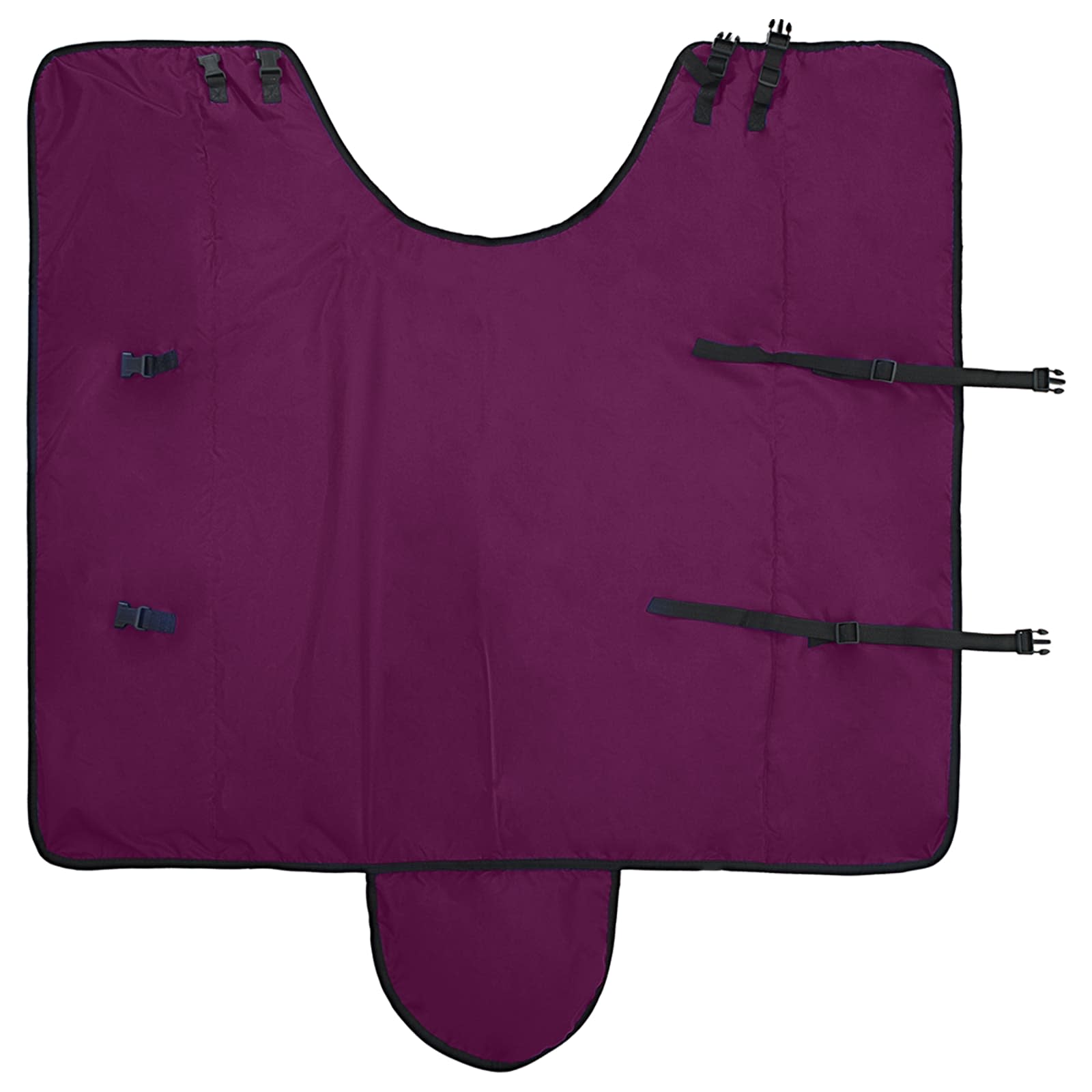 Pferdedecke Dunkelgrün und Schwarz 155 cm Polyester
