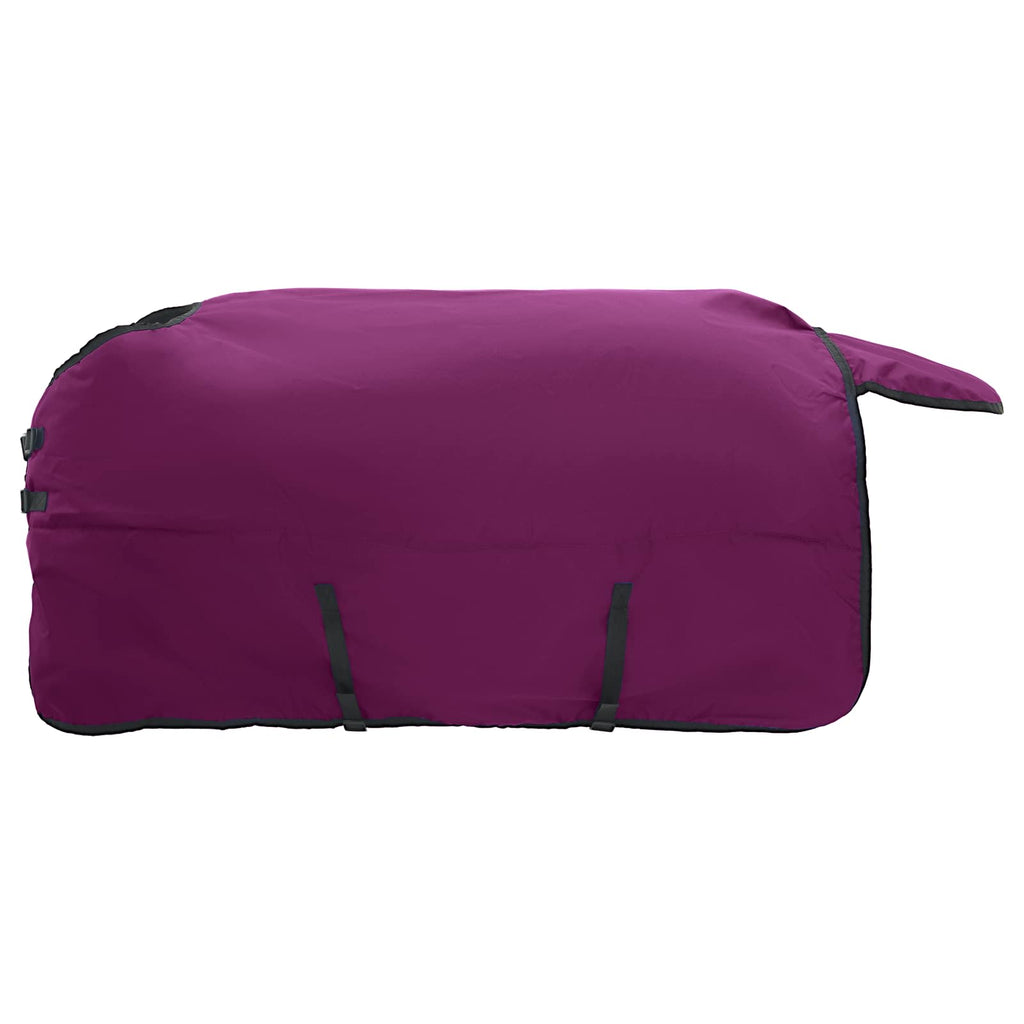 Pferdedecke Dunkelgrün und Schwarz 165 cm Polyester