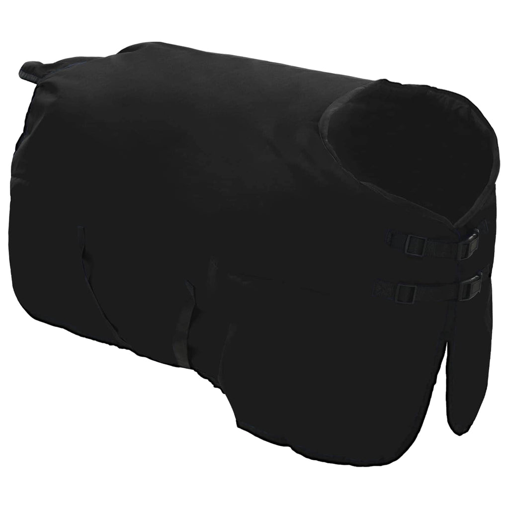 Pferdedecke Dunkelgrün und Schwarz 115 cm Polyester
