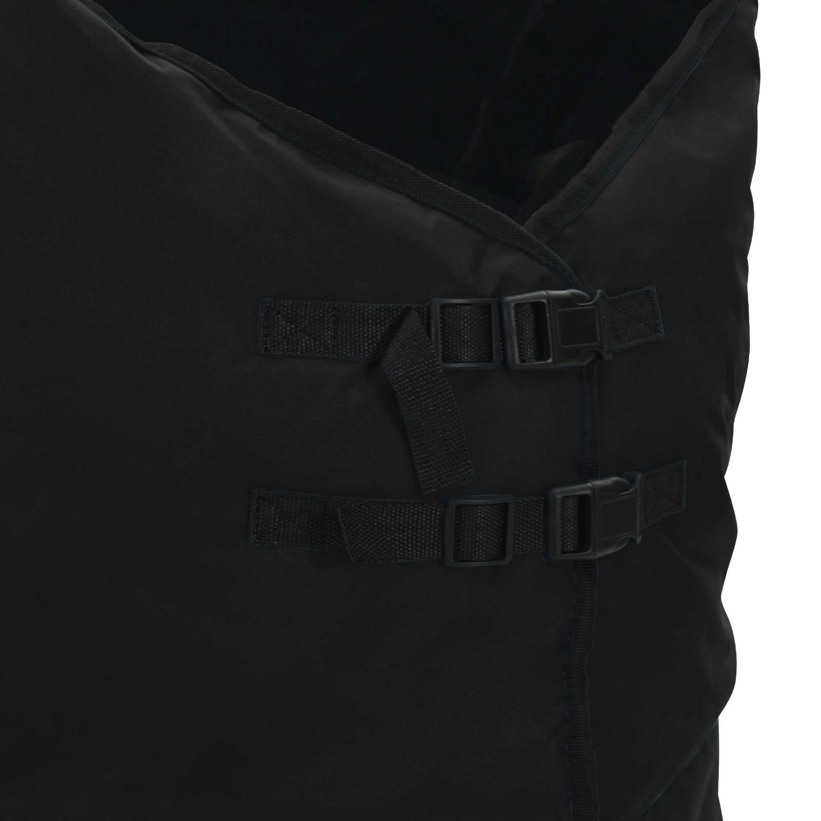 Pferdedecke Dunkelgrün und Schwarz 125 cm Polyester
