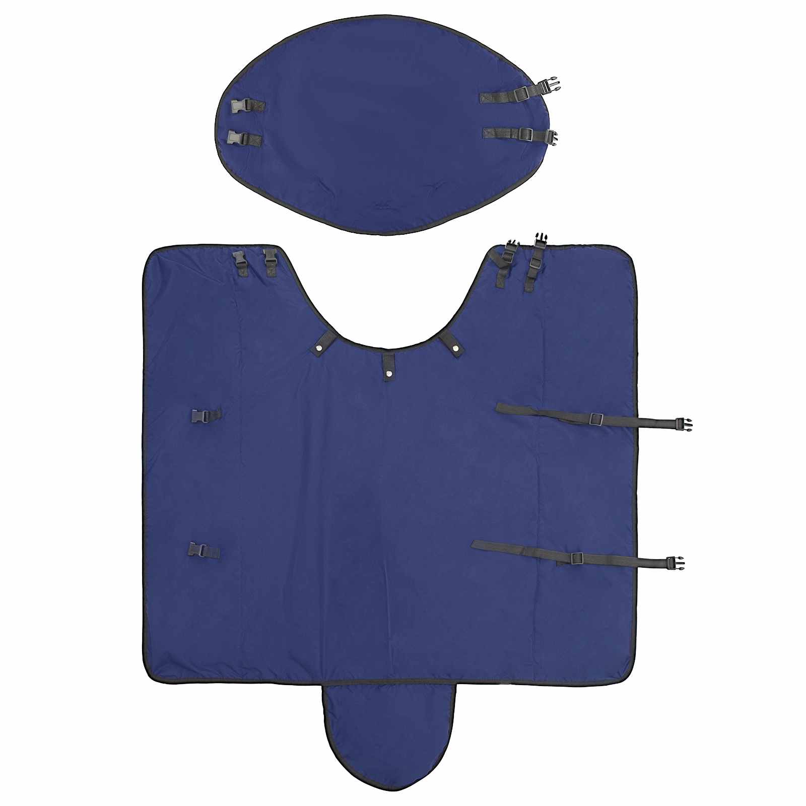 Pferdedecke Dunkelgrün und Schwarz 125 cm Polyester