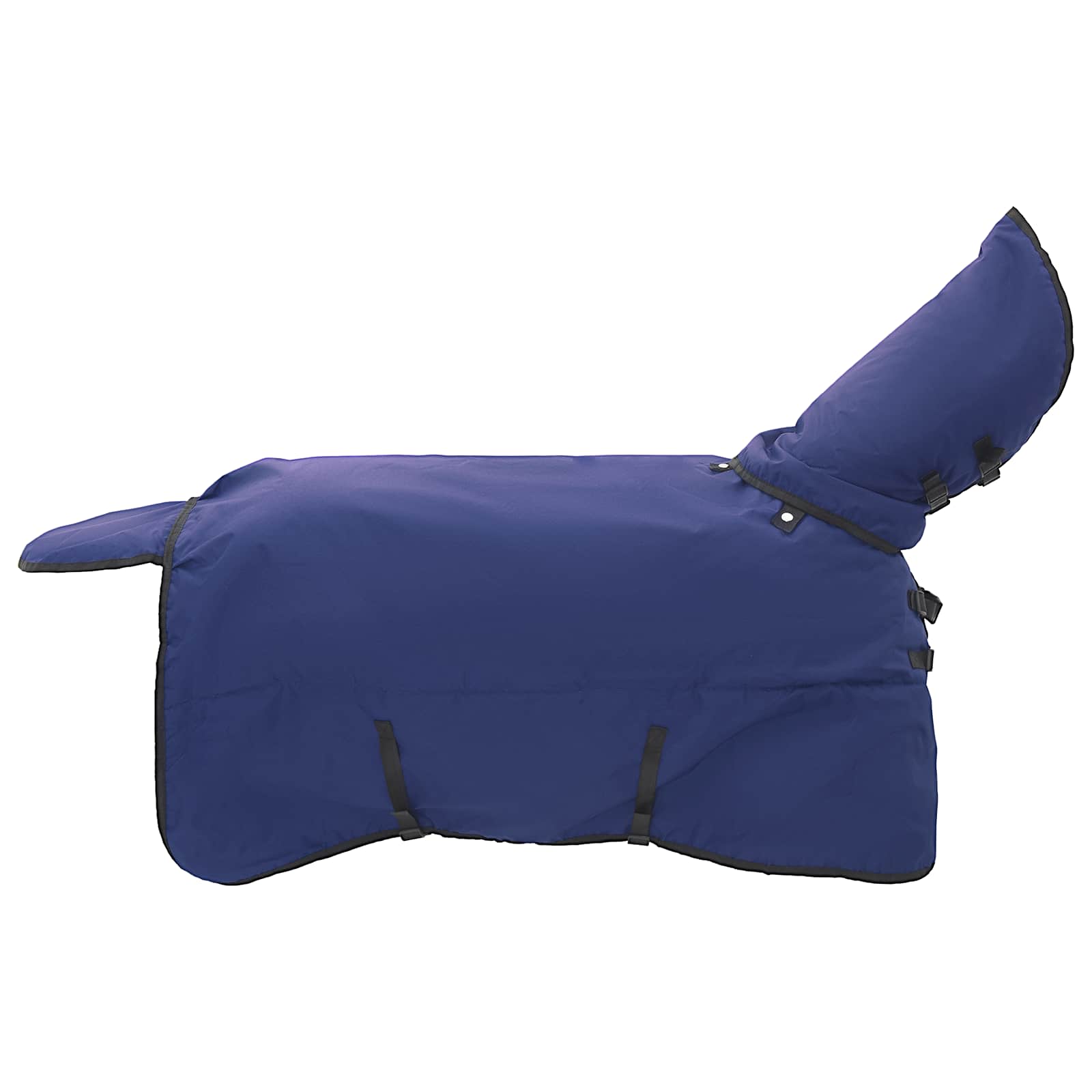 Pferdedecke Dunkelgrün und Schwarz 135 cm Polyester