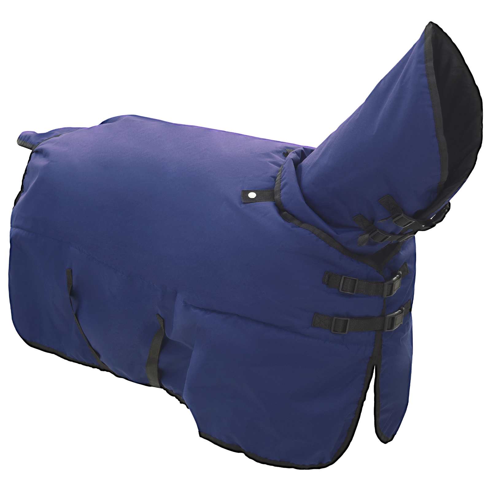 Pferdedecke Dunkelgrün und Schwarz 135 cm Polyester