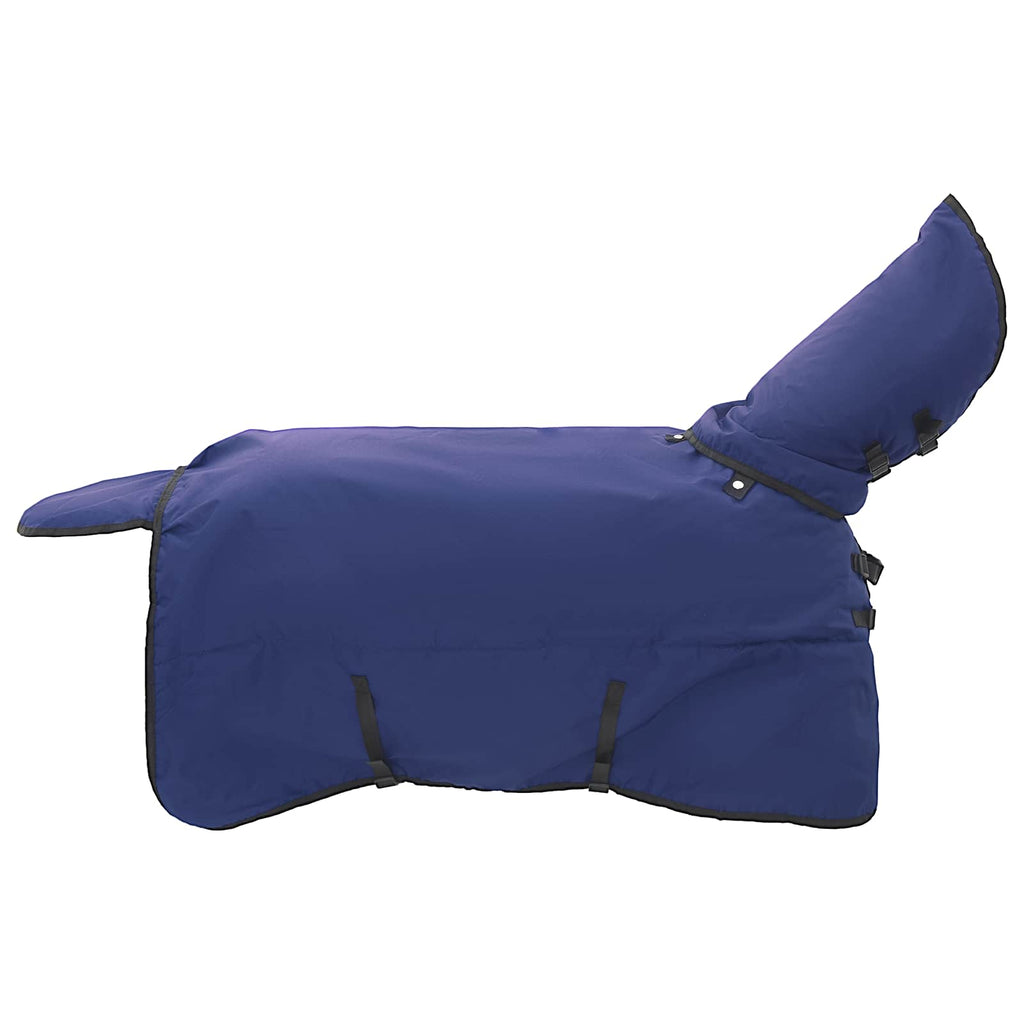 Pferdedecke Dunkelgrün und Schwarz 145 cm Polyester