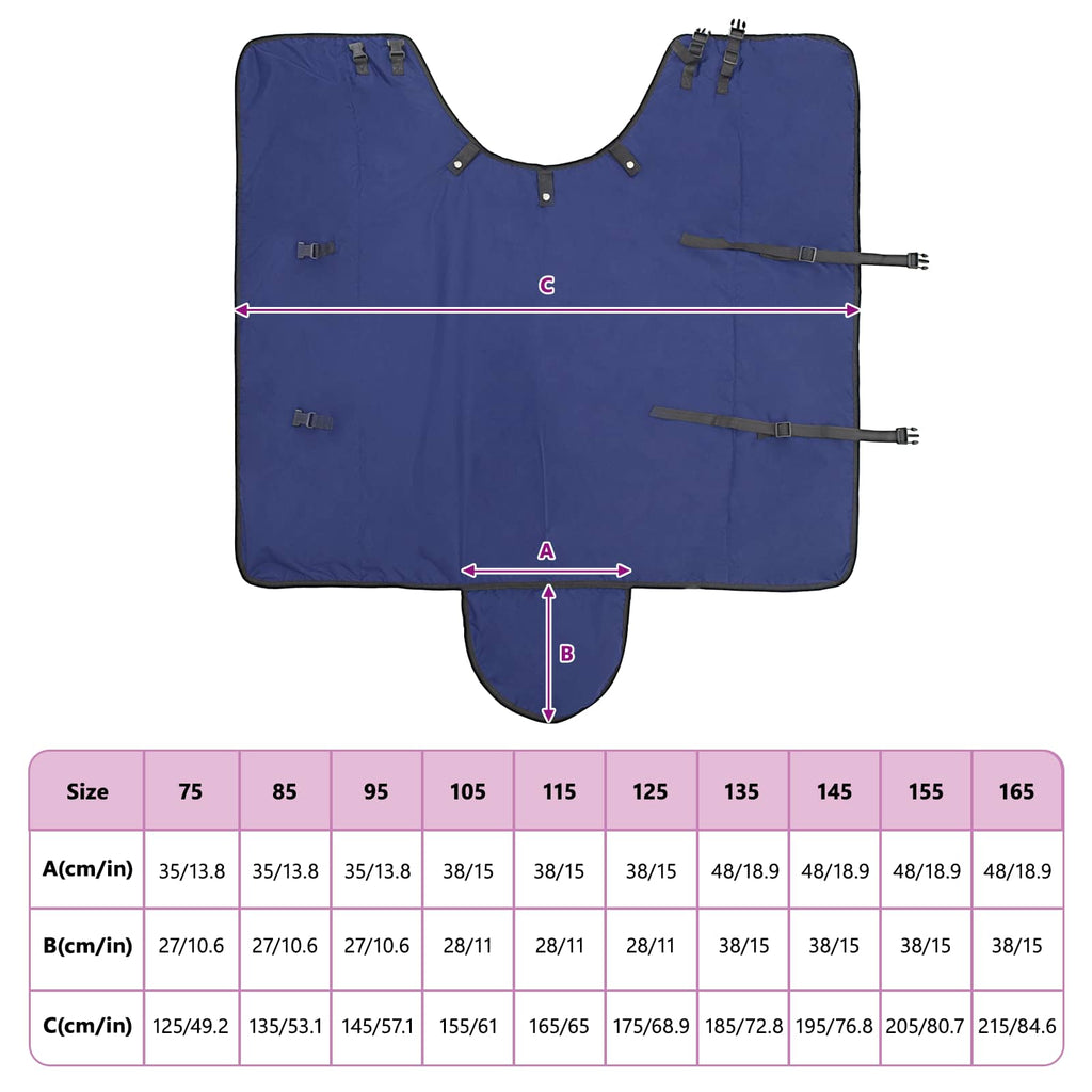 Pferdedecke Dunkelgrün und Schwarz 155 cm Polyester