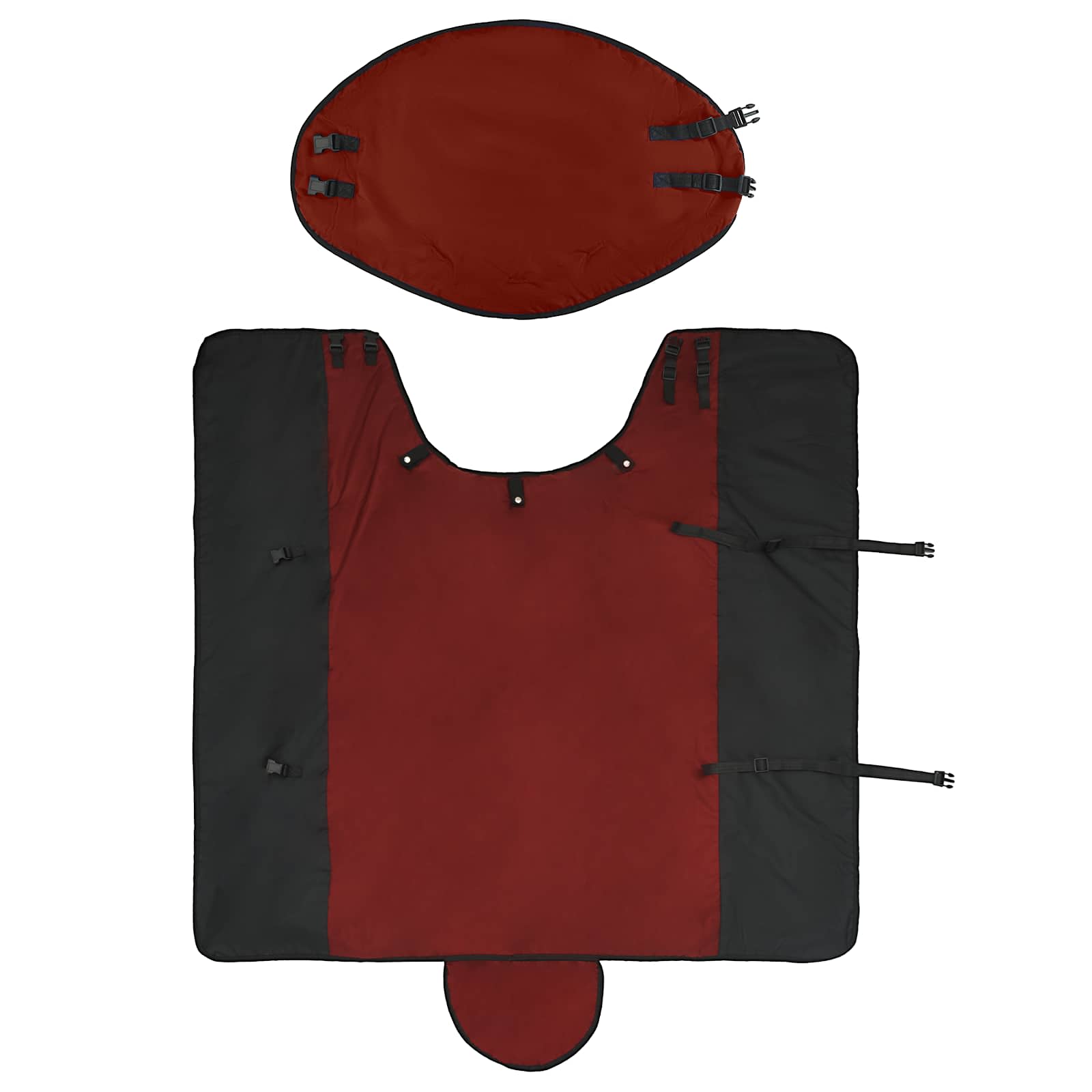 Pferdedecke Dunkelgrün und Schwarz 75 cm Polyester