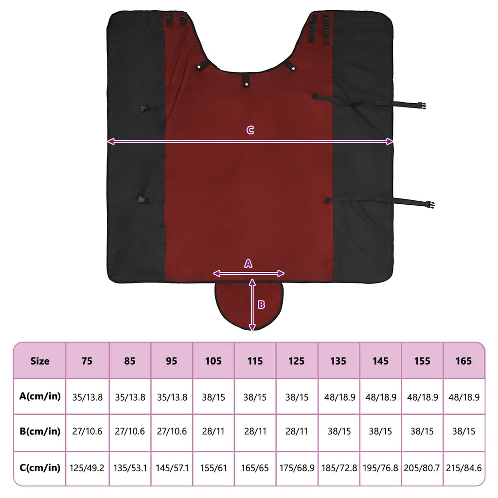 Pferdedecke Dunkelgrün und Schwarz 85 cm Polyester