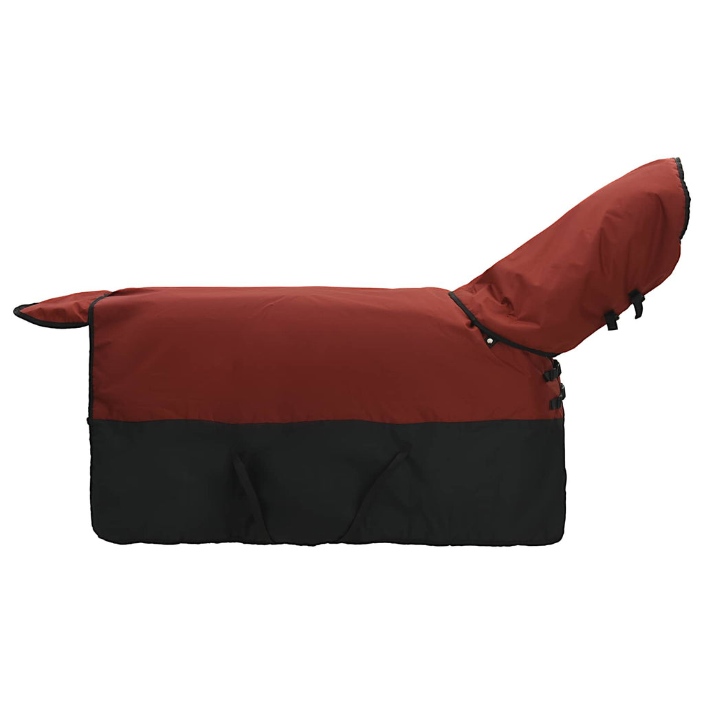Pferdedecke Dunkelgrün und Schwarz 165 cm Polyester