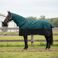 Pferdedecke Dunkelgrün und Schwarz 125 cm Polyester