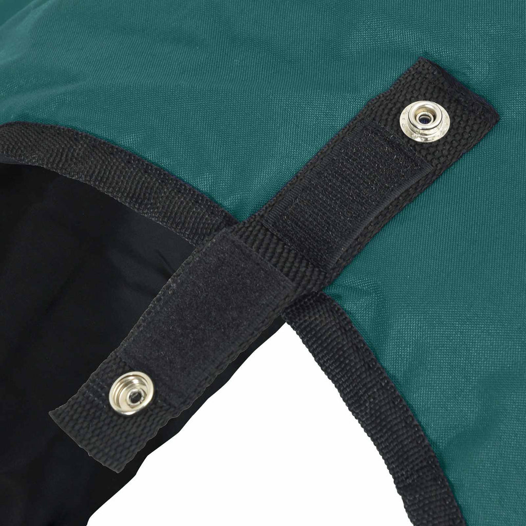 Pferdedecke Dunkelgrün und Schwarz 135 cm Polyester
