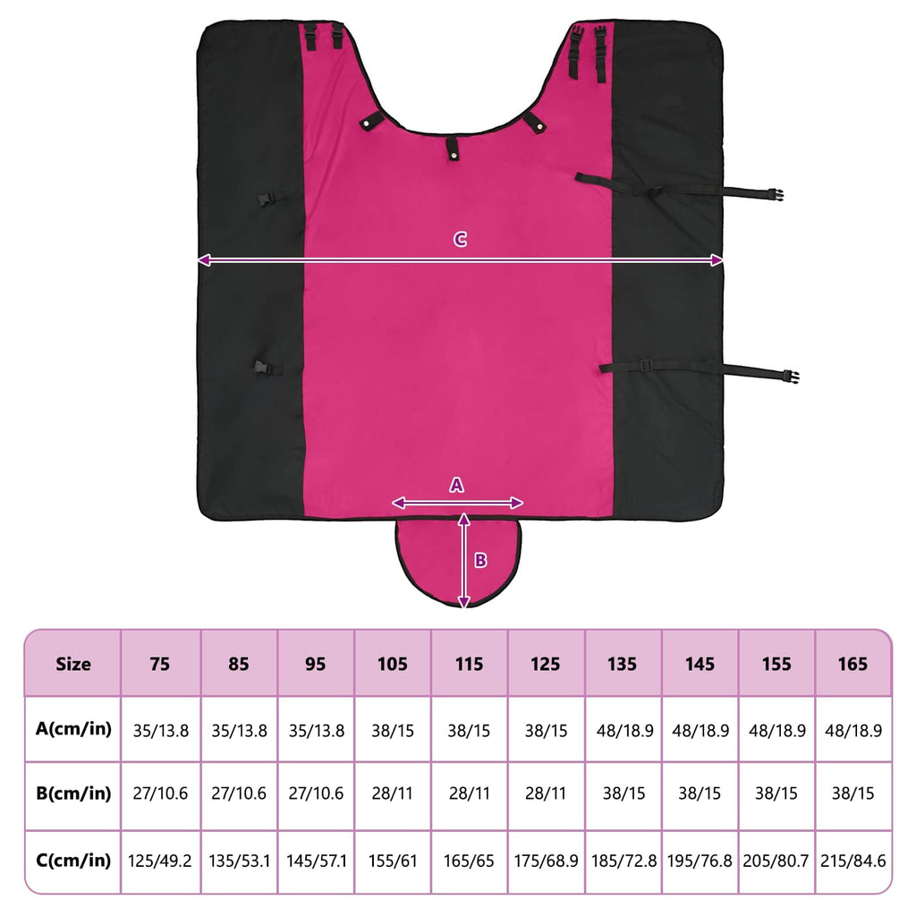 Pferdedecke Rosa und Schwarz 115 cm Polyester