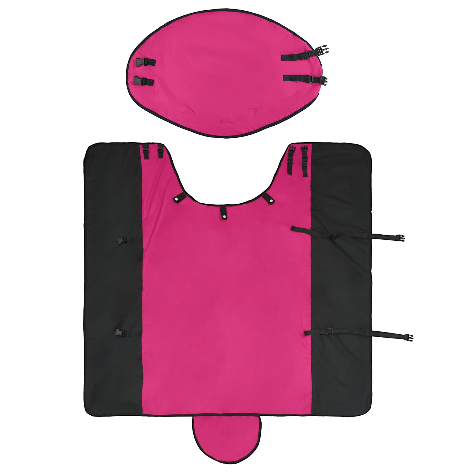 Pferdedecke Rosa und Schwarz 115 cm Polyester