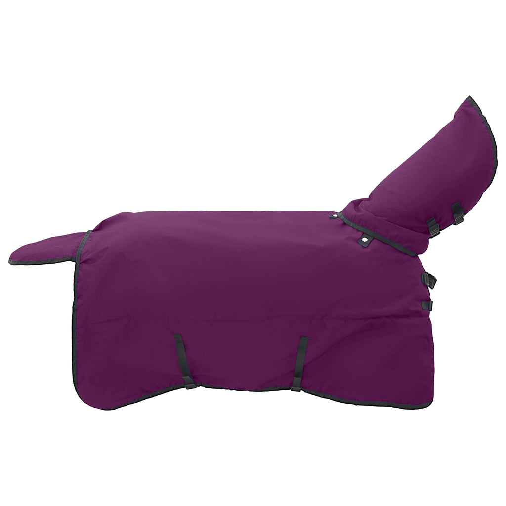 Pferdedecke Dunkelgrün und Schwarz 85 cm Polyester