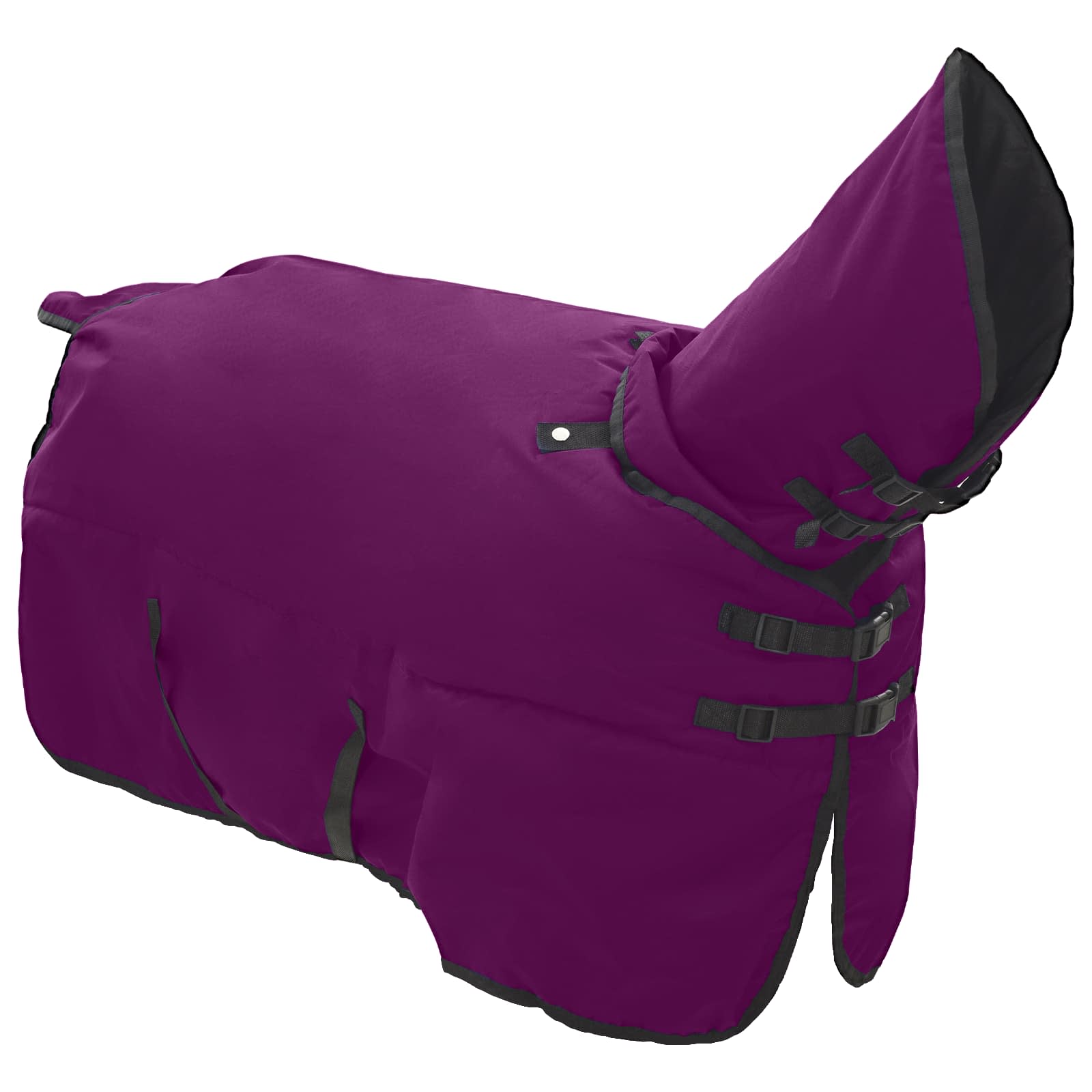 Pferdedecke Dunkelgrün und Schwarz 105 cm Polyester