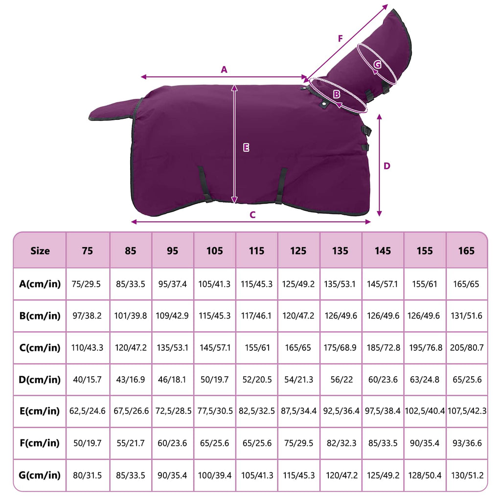 Pferdedecke Dunkelgrün und Schwarz 125 cm Polyester