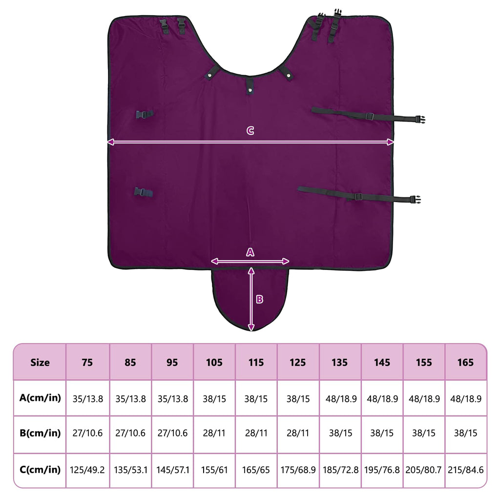 Pferdedecke Dunkelgrün und Schwarz 155 cm Polyester