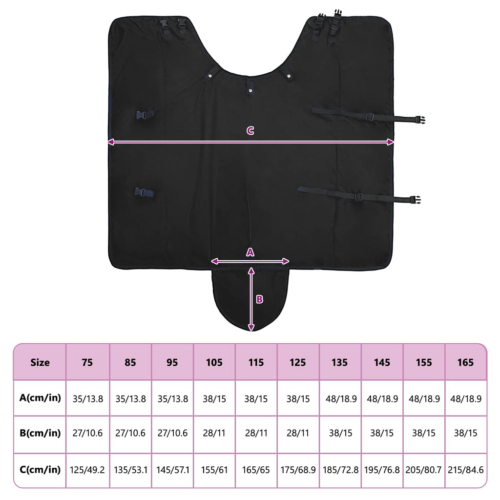 Pferdedecke Dunkelgrün und Schwarz 75 cm Polyester