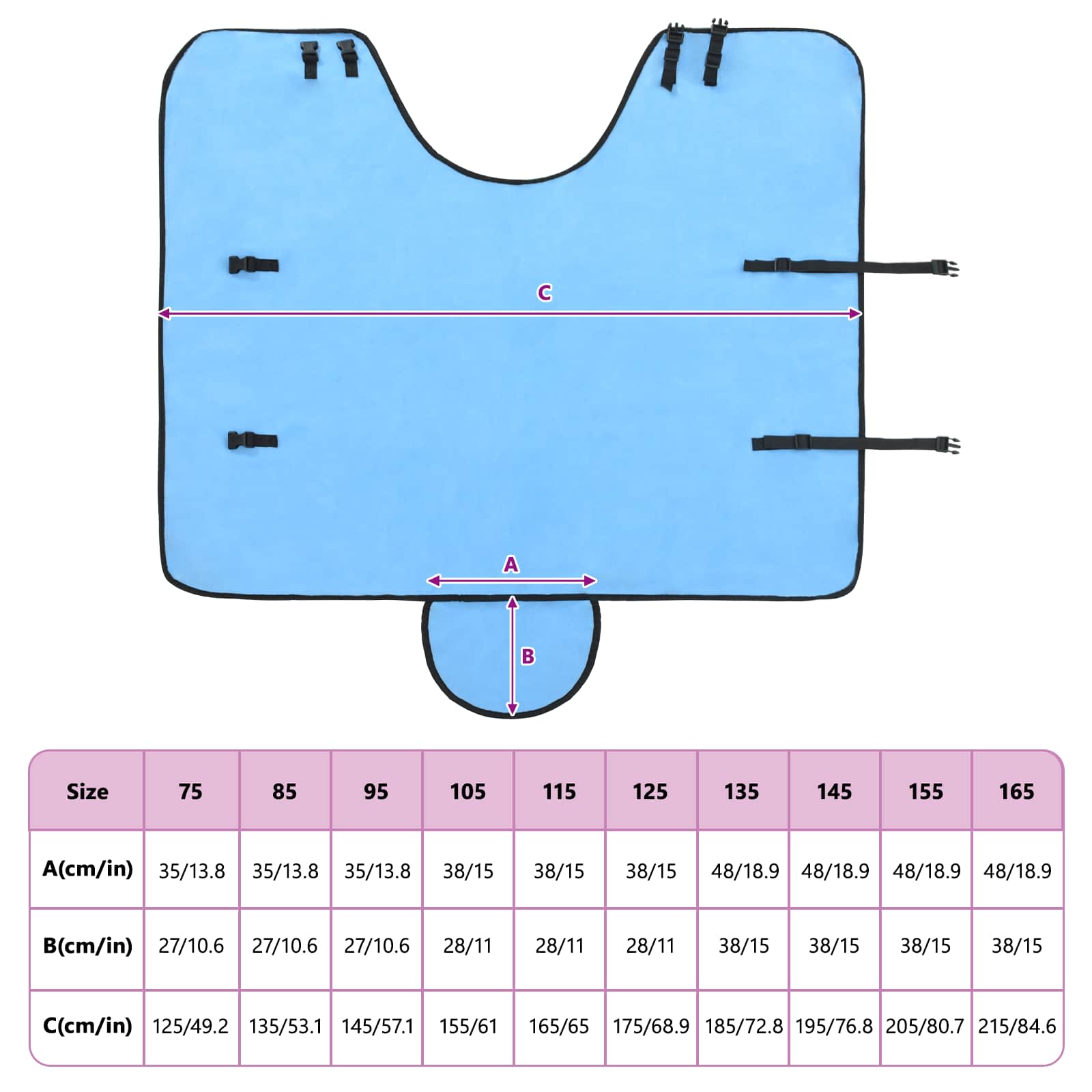 Pferdedecke Volles Aqua 115 cm Polyester
