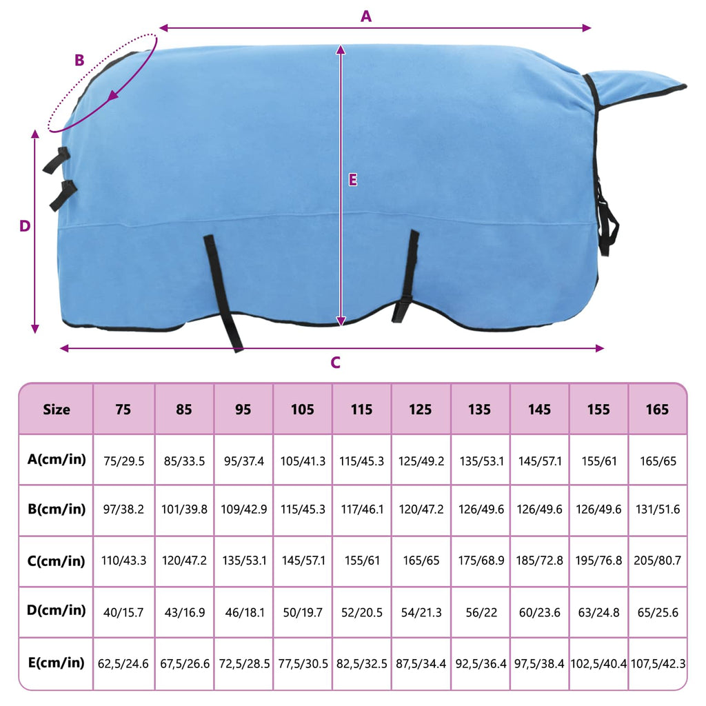 Pferdedecke Volles Aqua 165 cm Polyester
