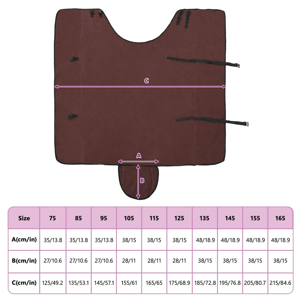 Pferdedecke Volles Dunkelbraun 145 cm Polyester