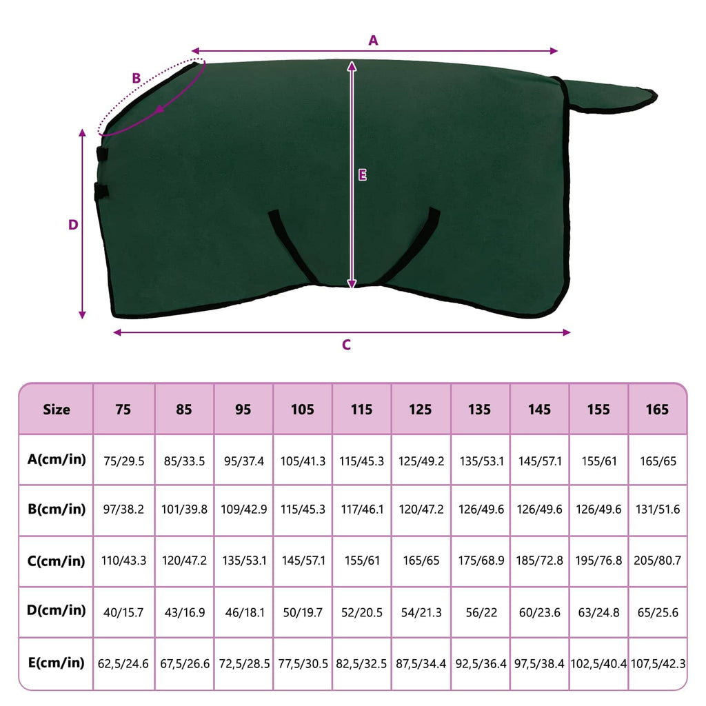 Pferdedecke Dunkelgrün 115 cm Polyester