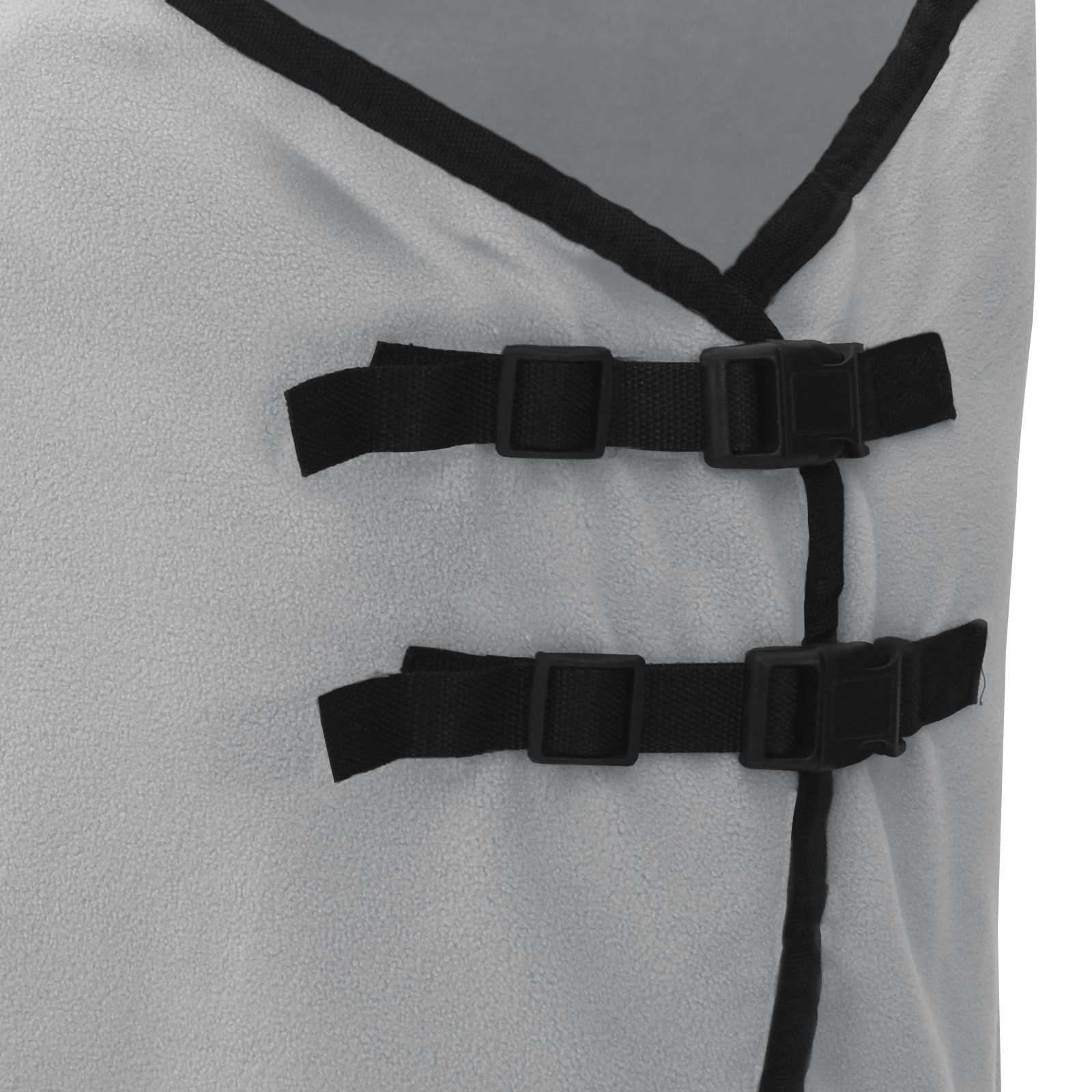 Pferdedecke Hellgrau und Rosa 115 cm Polyester