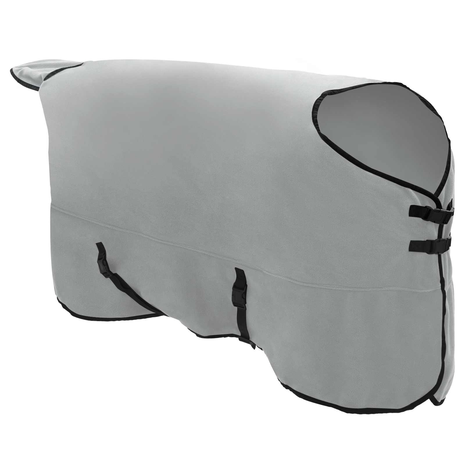 Pferdedecke Hellgrau und Rosa 125 cm Polyester