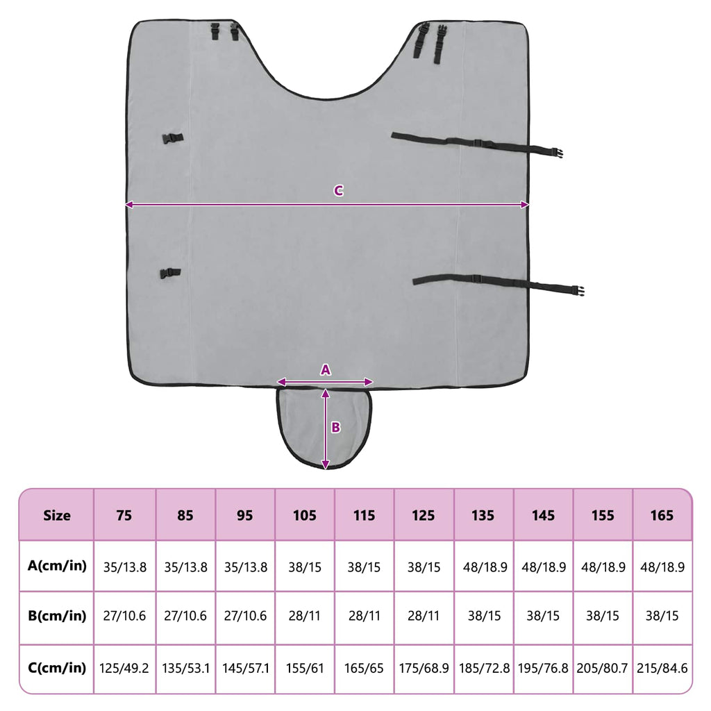 Pferdedecke Hellgrau und Rosa 125 cm Polyester
