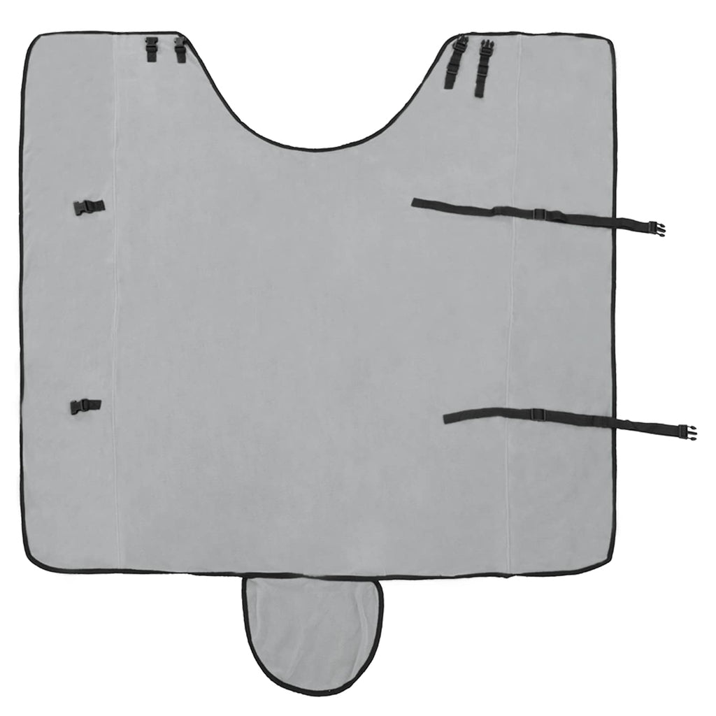 Pferdedecke Hellgrau und Rosa 135 cm Polyester