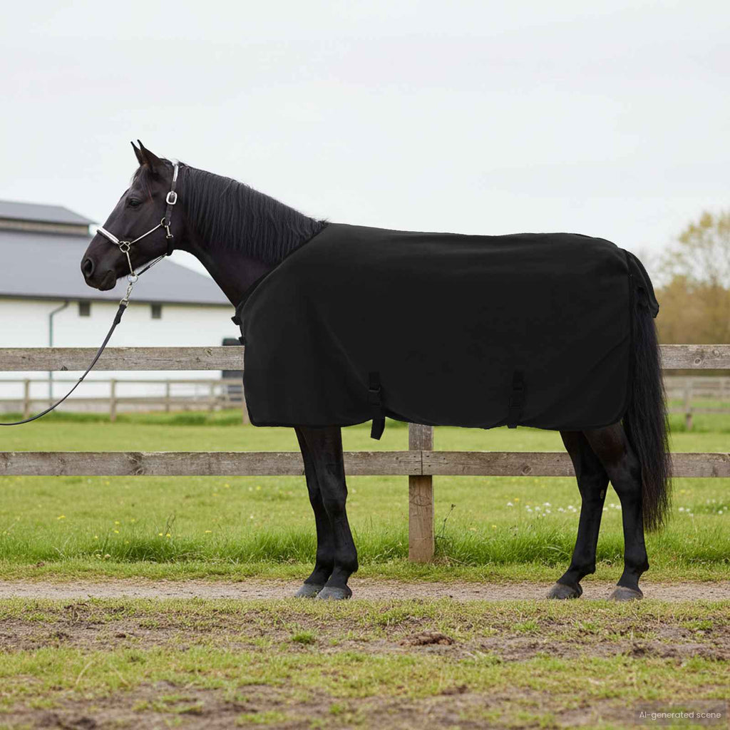 Pferdedecke Schwarz 85 cm Polyester