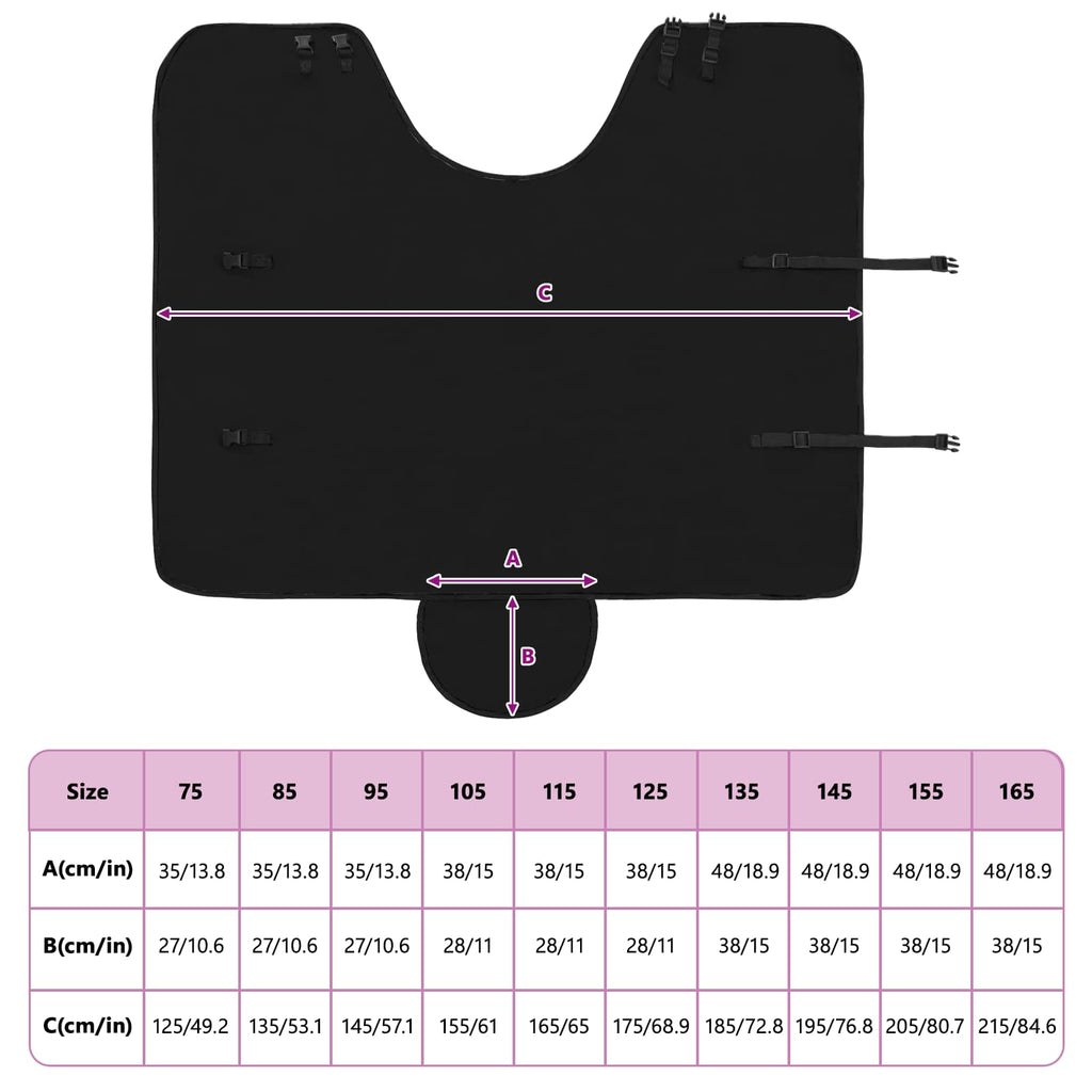 Pferdedecke Schwarz 115 cm Polyester