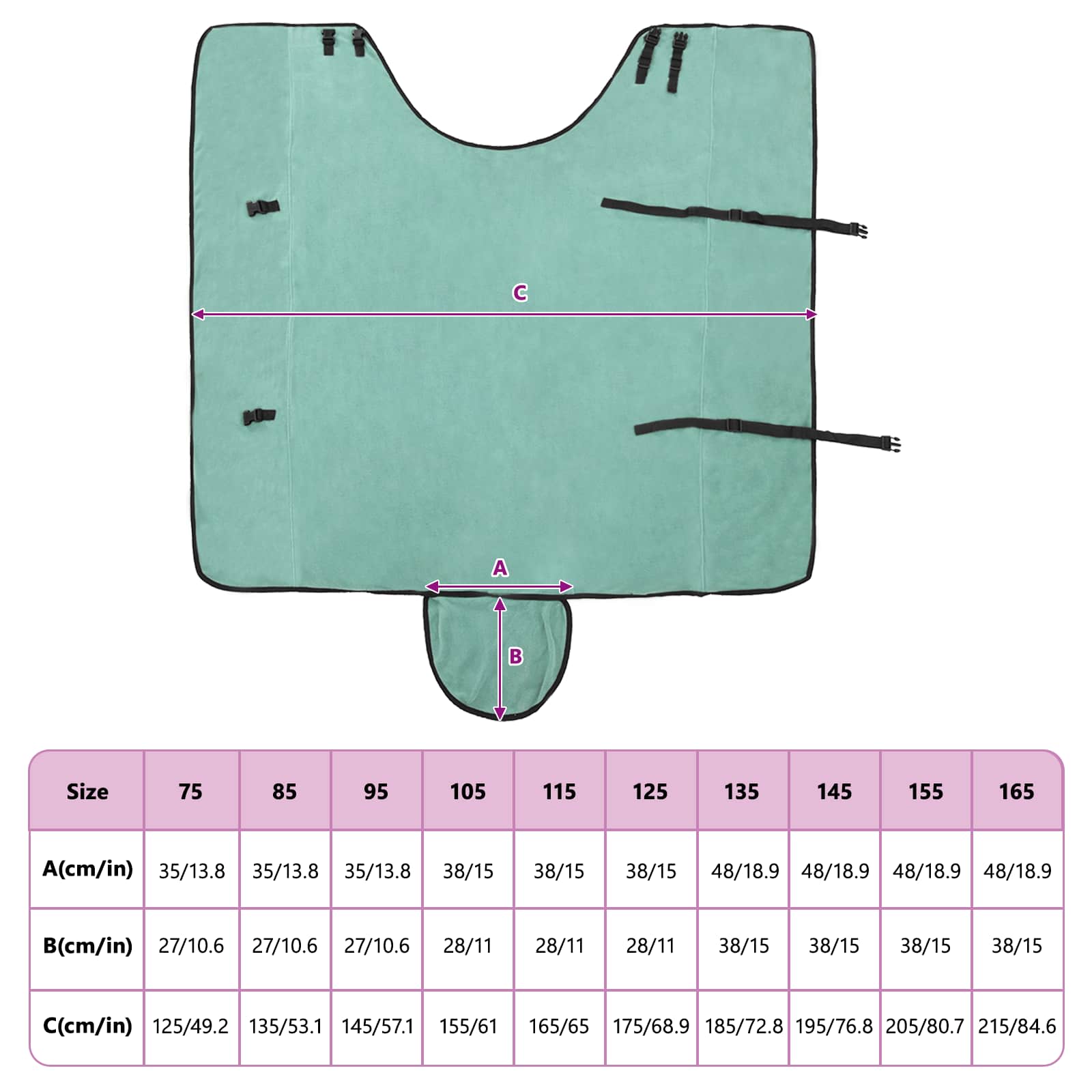 Pferdedecke Sondergrün 155 cm Polyester