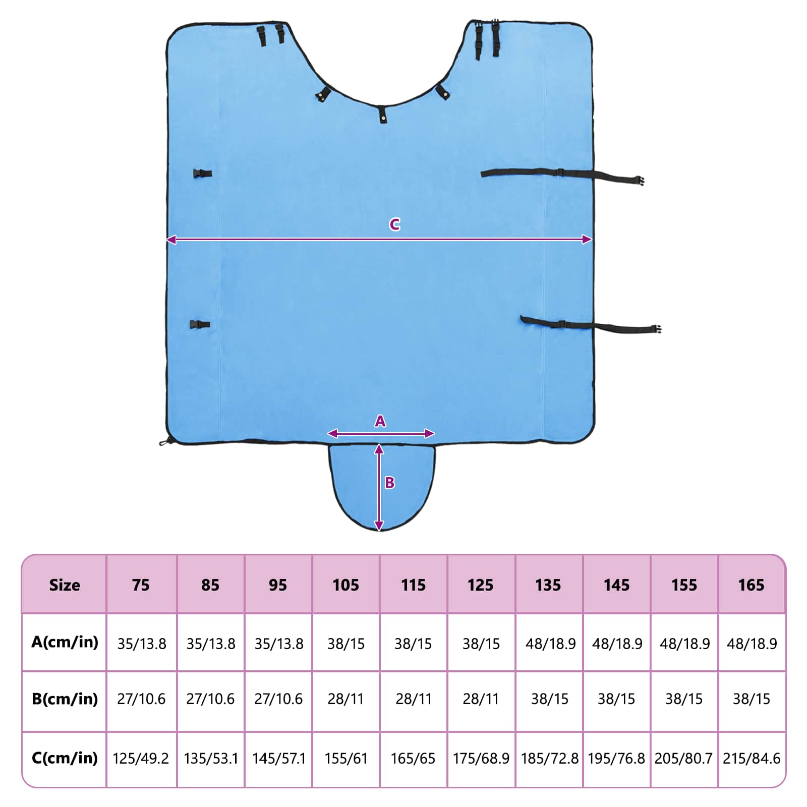 Pferdedecke Volles Aqua 145 cm Polyester