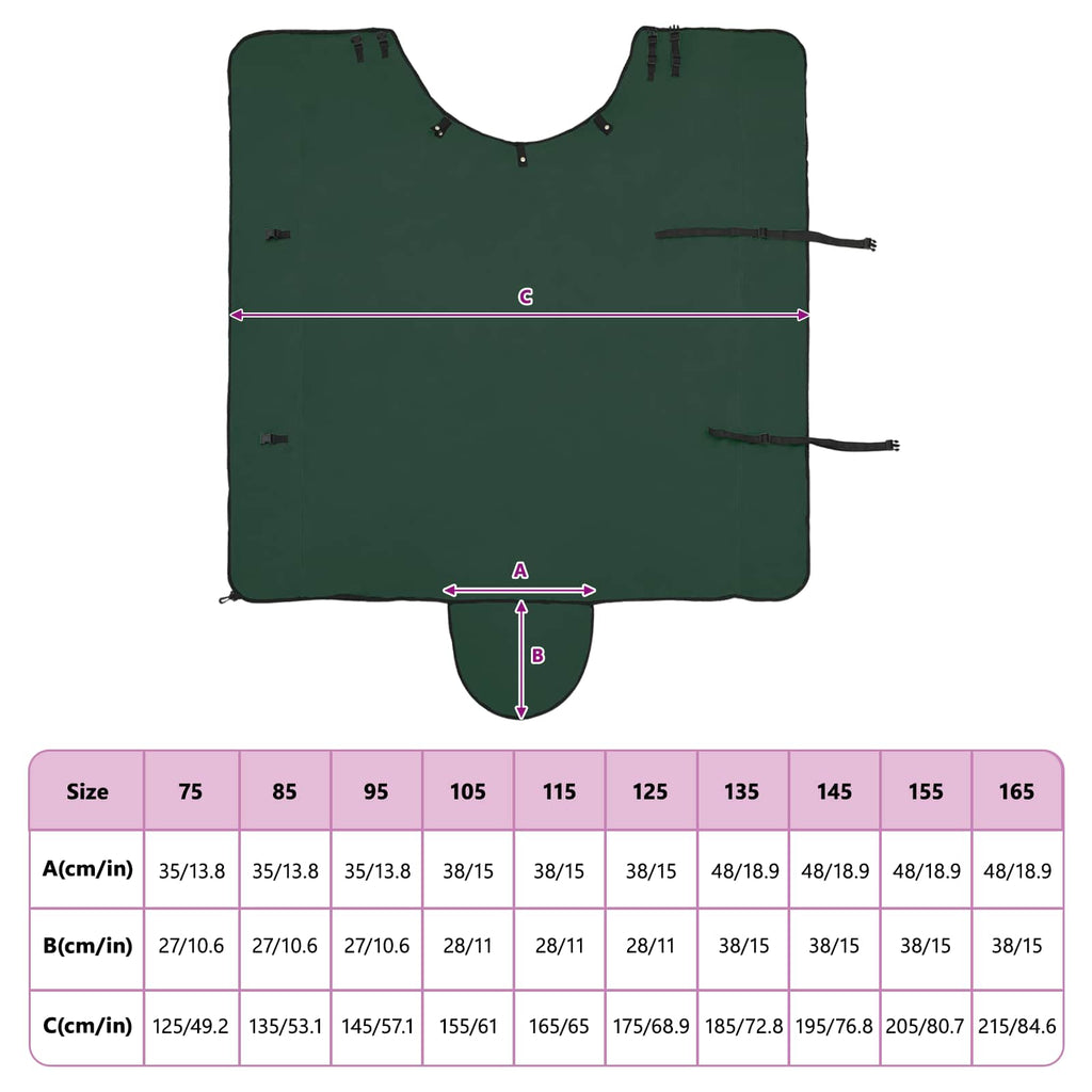 Pferdedecke Dunkelgrün 135 cm Polyester