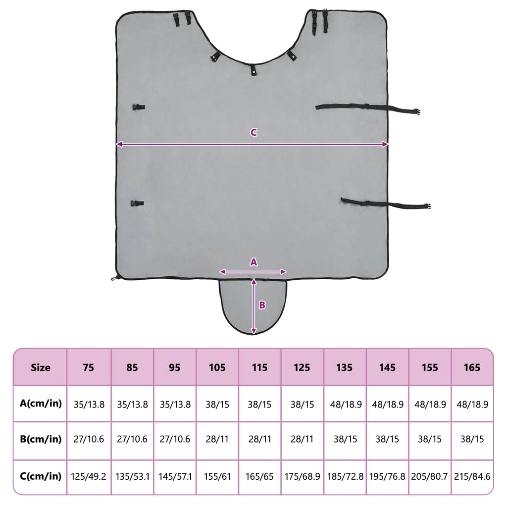 Pferdedecke Hellgrau und Rosa 105 cm Polyester