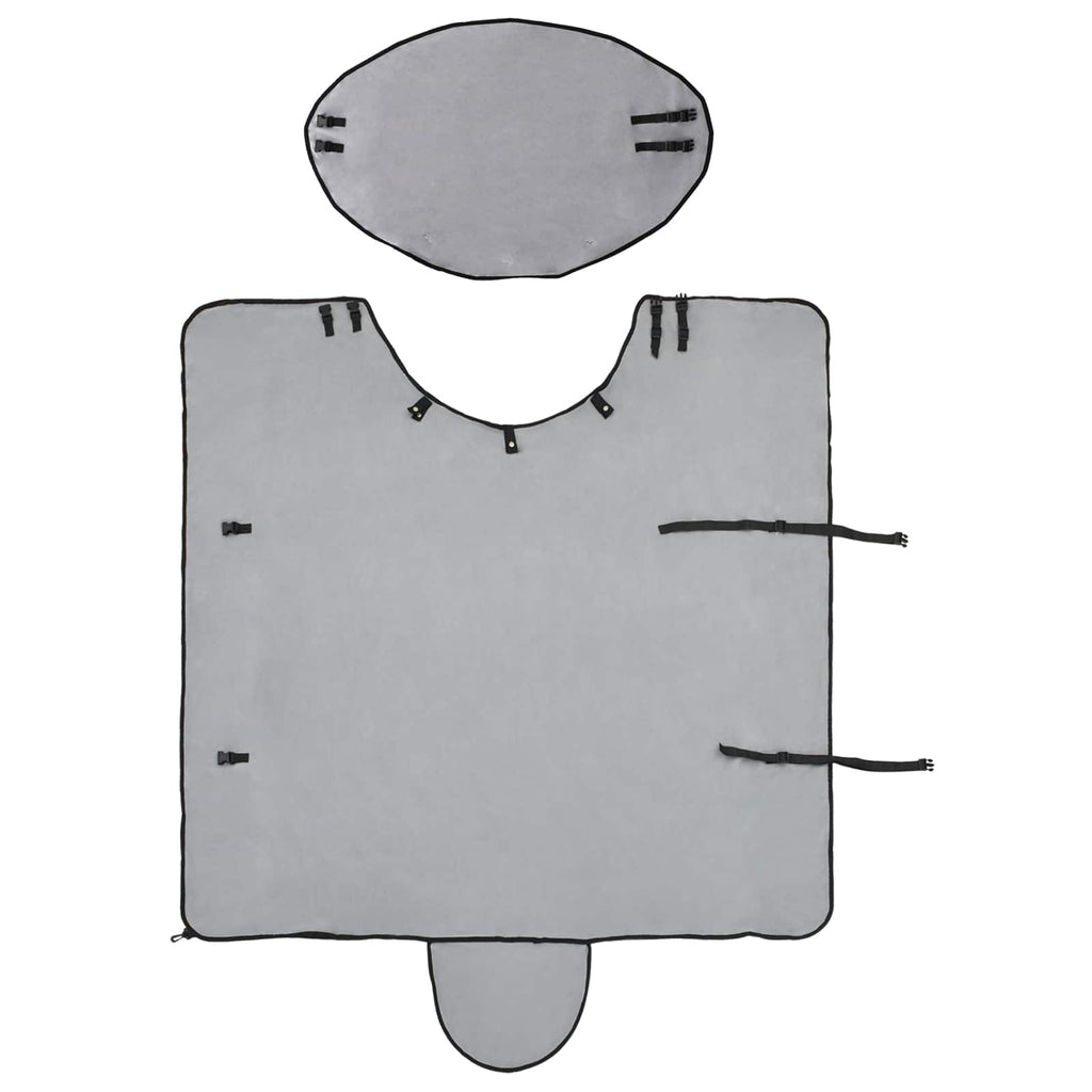 Pferdedecke Hellgrau und Rosa 115 cm Polyester