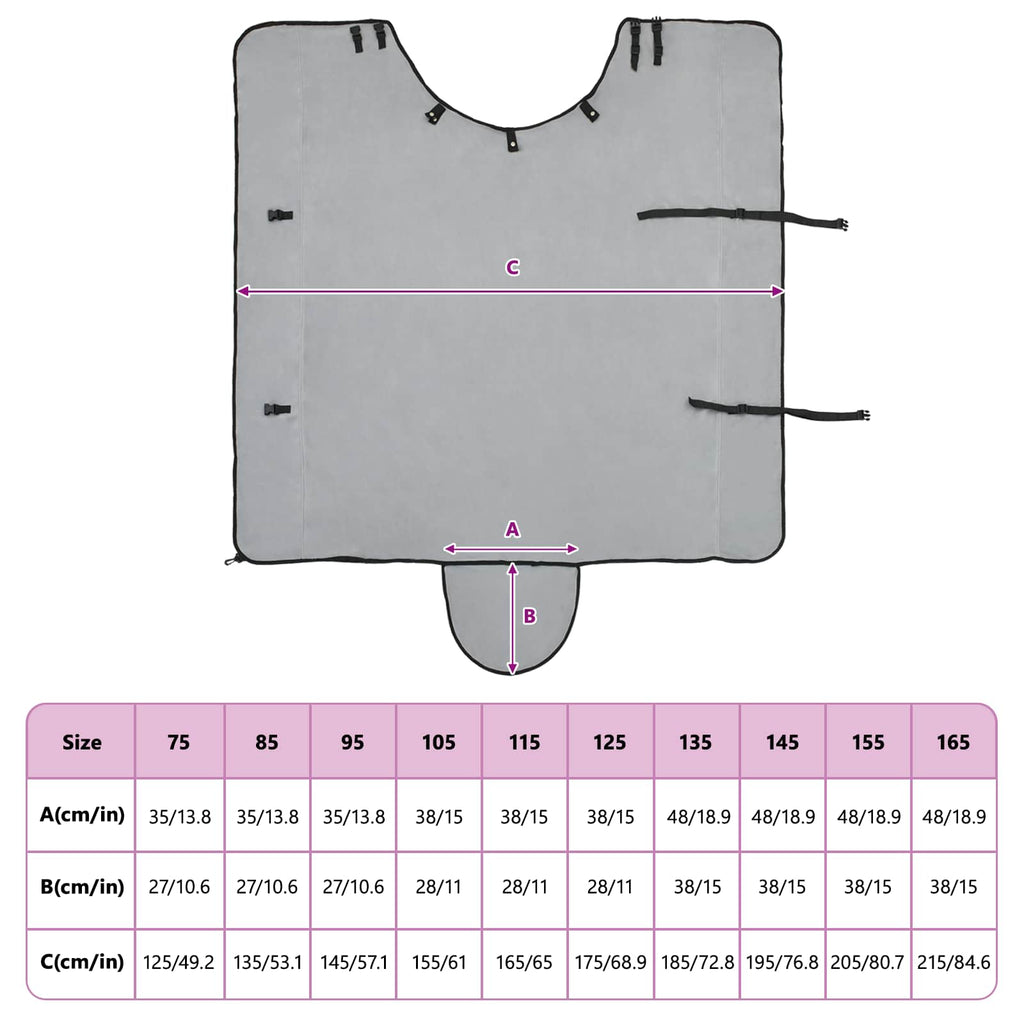Pferdedecke Hellgrau und Rosa 135 cm Polyester