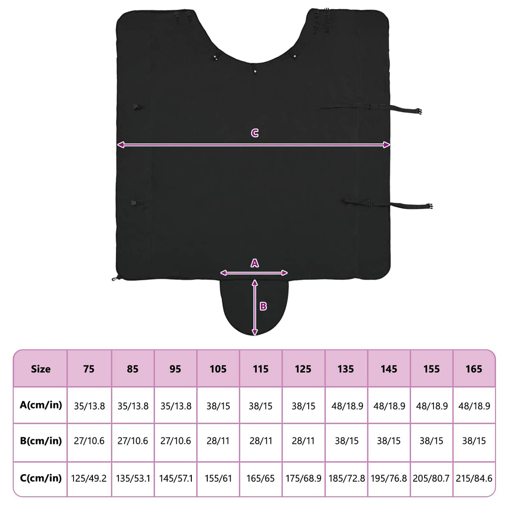 Pferdedecke Schwarz 125 cm Polyester