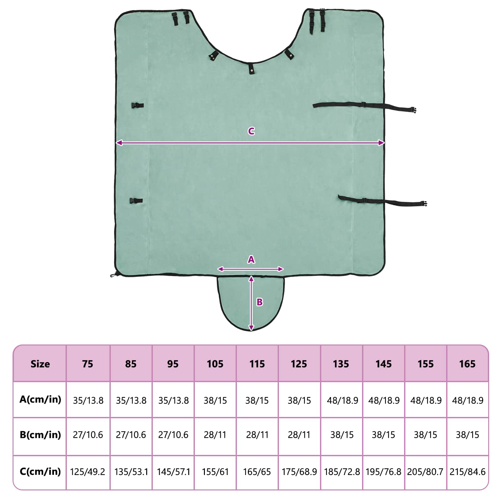 Pferdedecke Sondergrün 135 cm Polyester