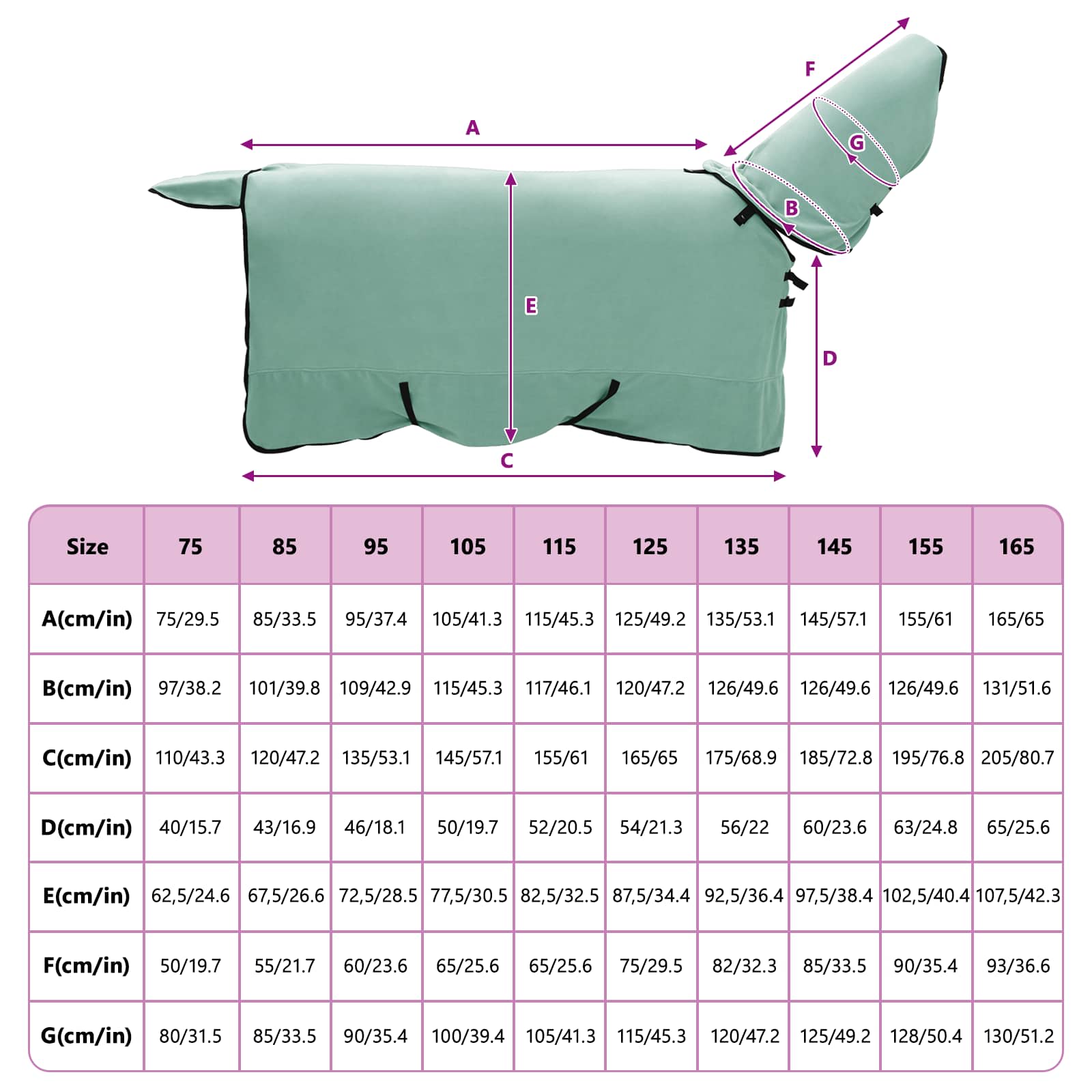 Pferdedecke Sondergrün 145 cm Polyester