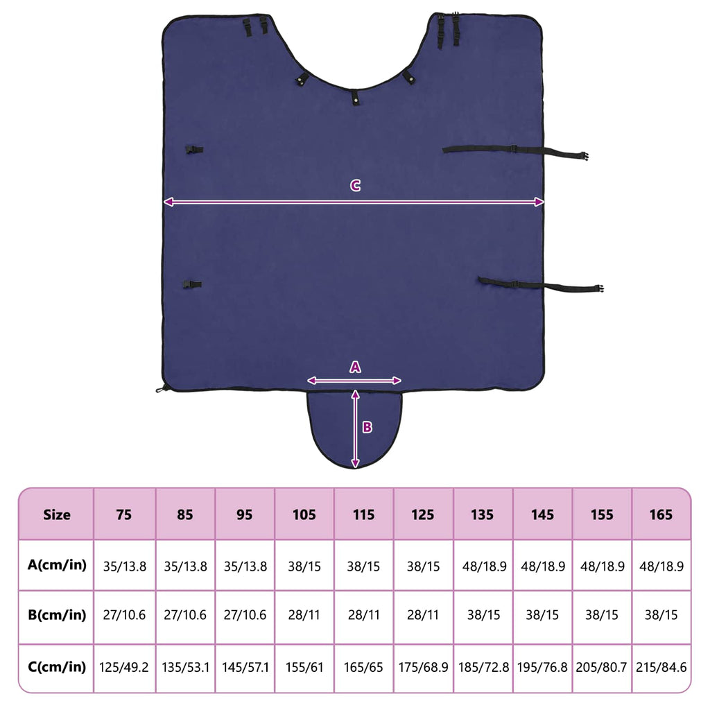Pferdedecke Marineblau 95 cm Polyester