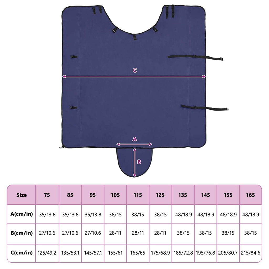 Pferdedecke Marineblau 125 cm Polyester
