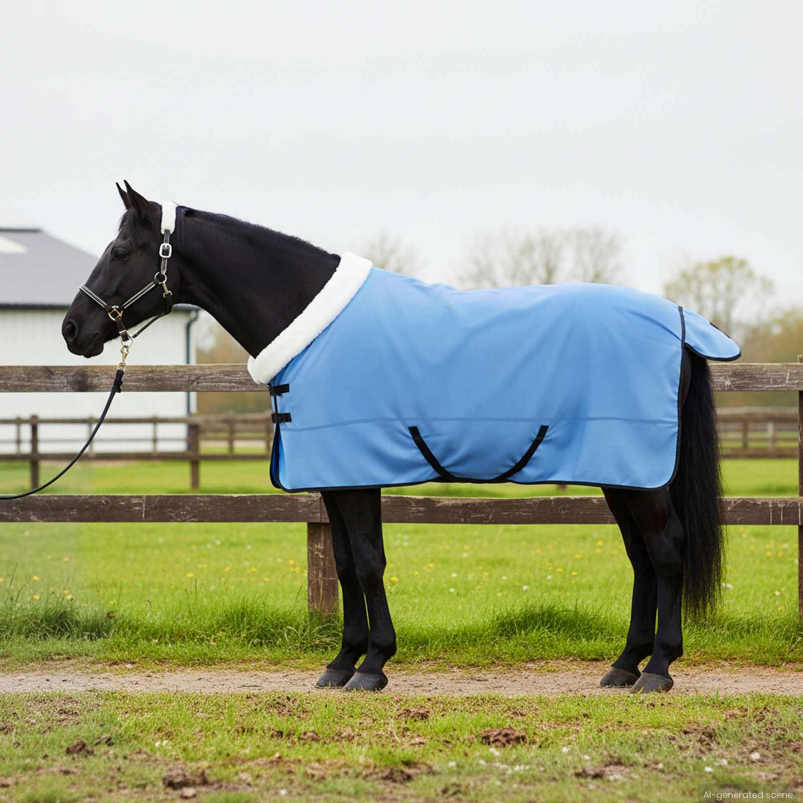 Pferdedecke Volles Aqua 125 cm Polarfleece