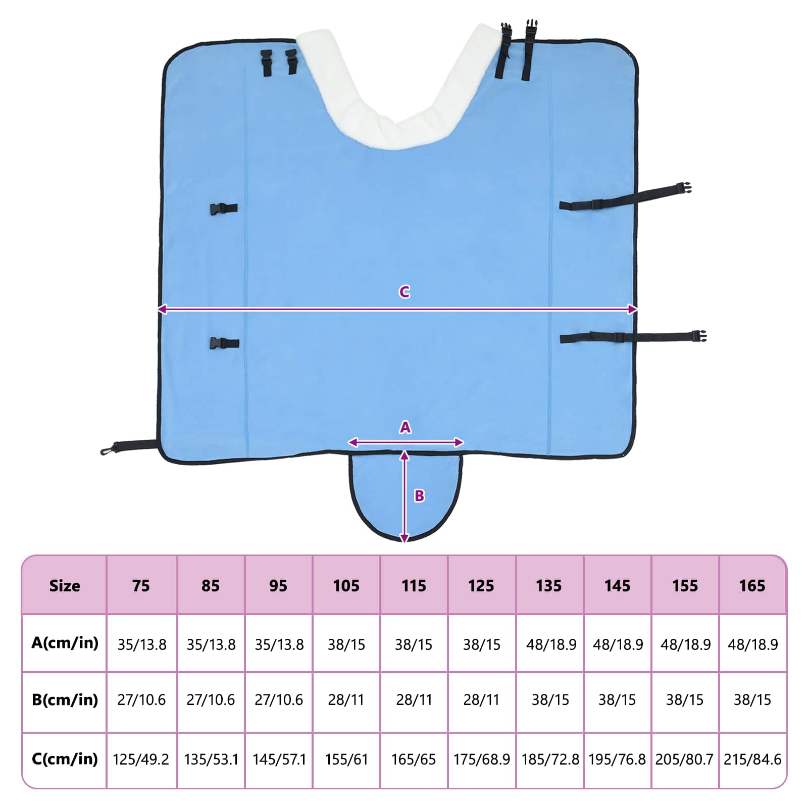 Pferdedecke Volles Aqua 145 cm Polarfleece