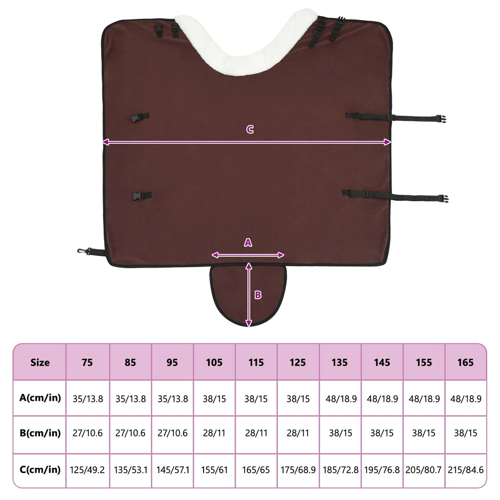 Pferdedecke Volles Dunkelbraun 85 cm Polarfleece