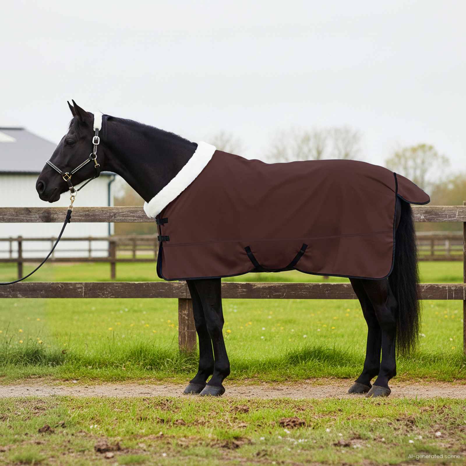 Pferdedecke Volles Dunkelbraun 135 cm Polarfleece