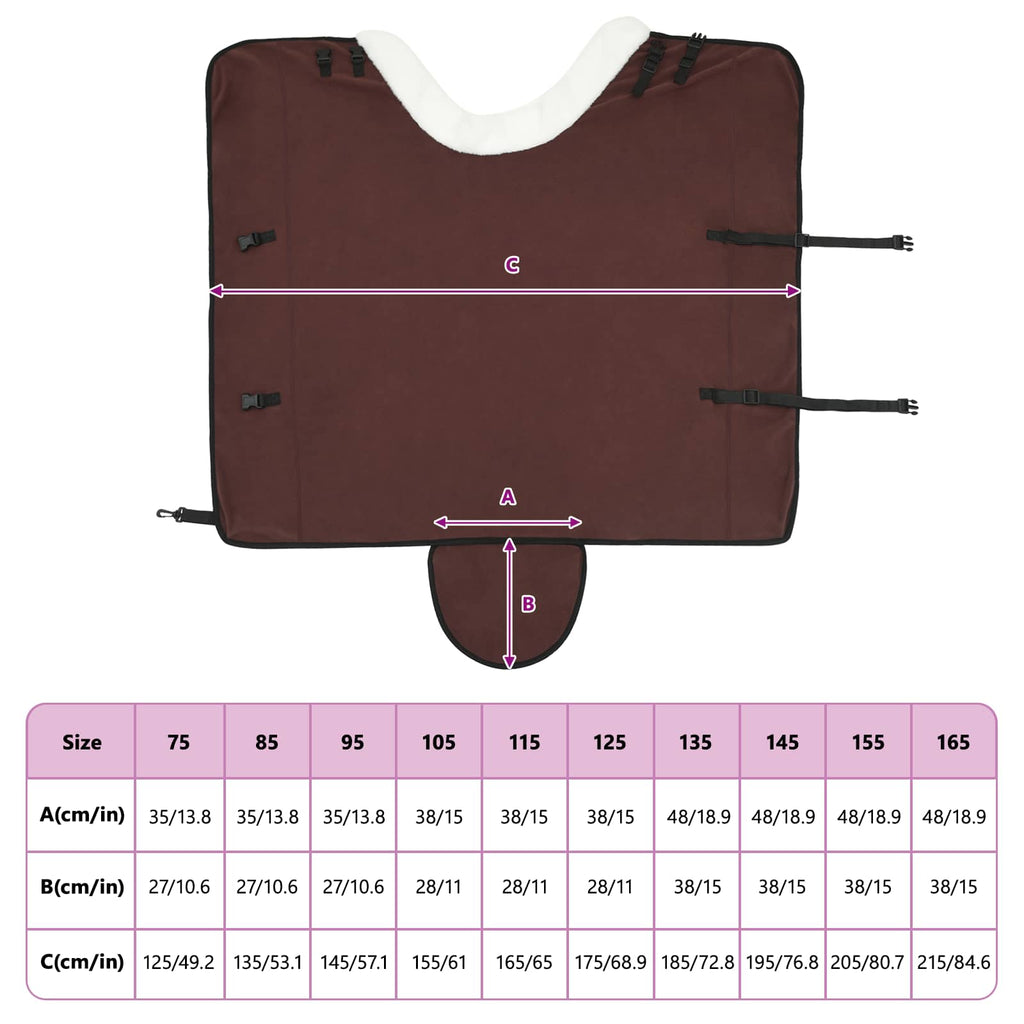 Pferdedecke Volles Dunkelbraun 135 cm Polarfleece