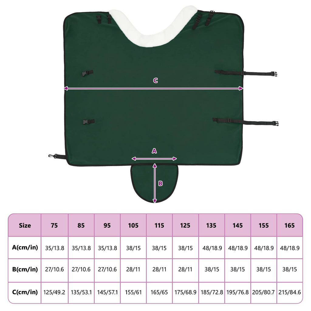 Pferdedecke Dunkelgrün 105 cm Polarfleece
